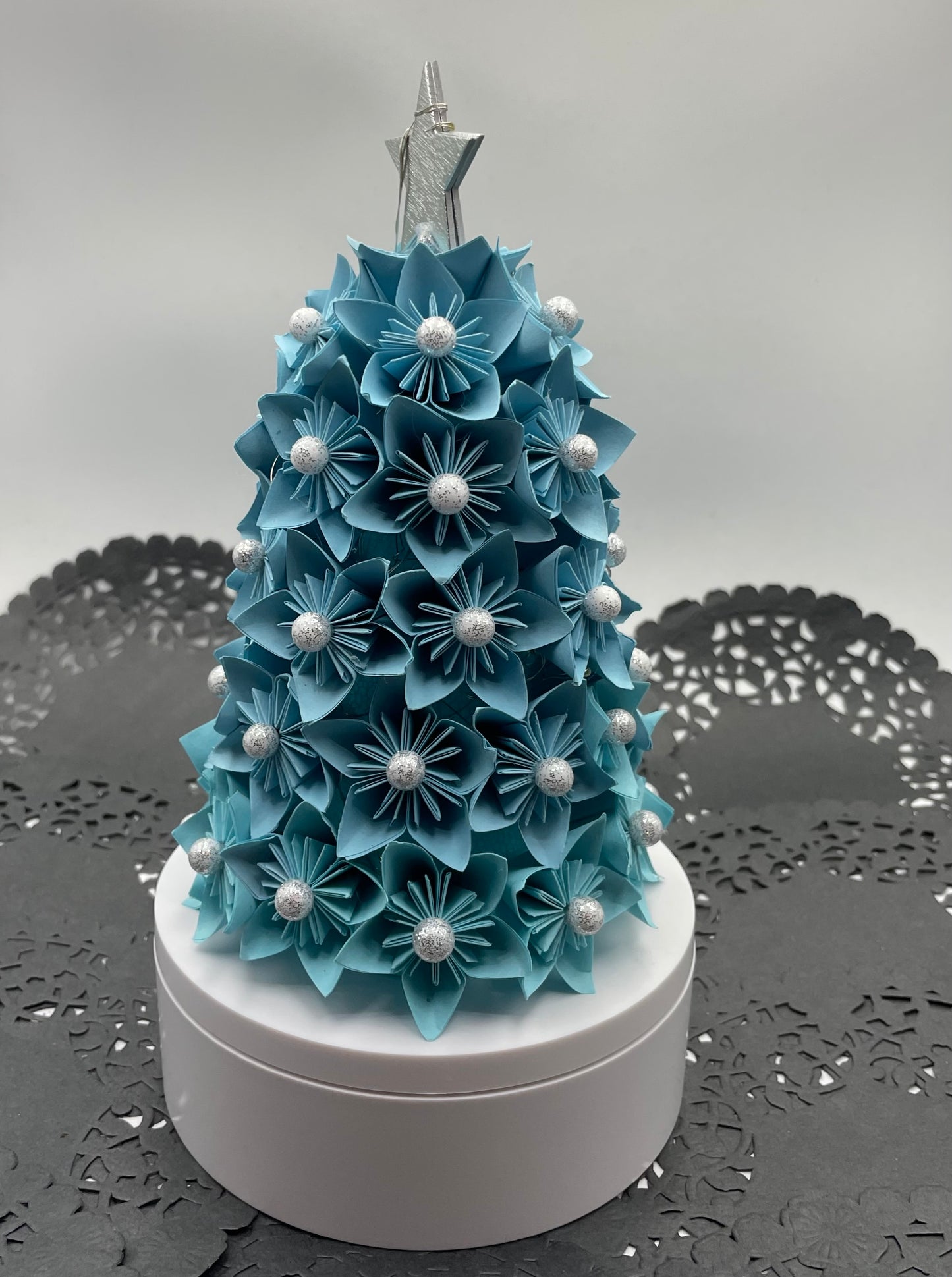 Petit arbre de Noël lumineux bleu