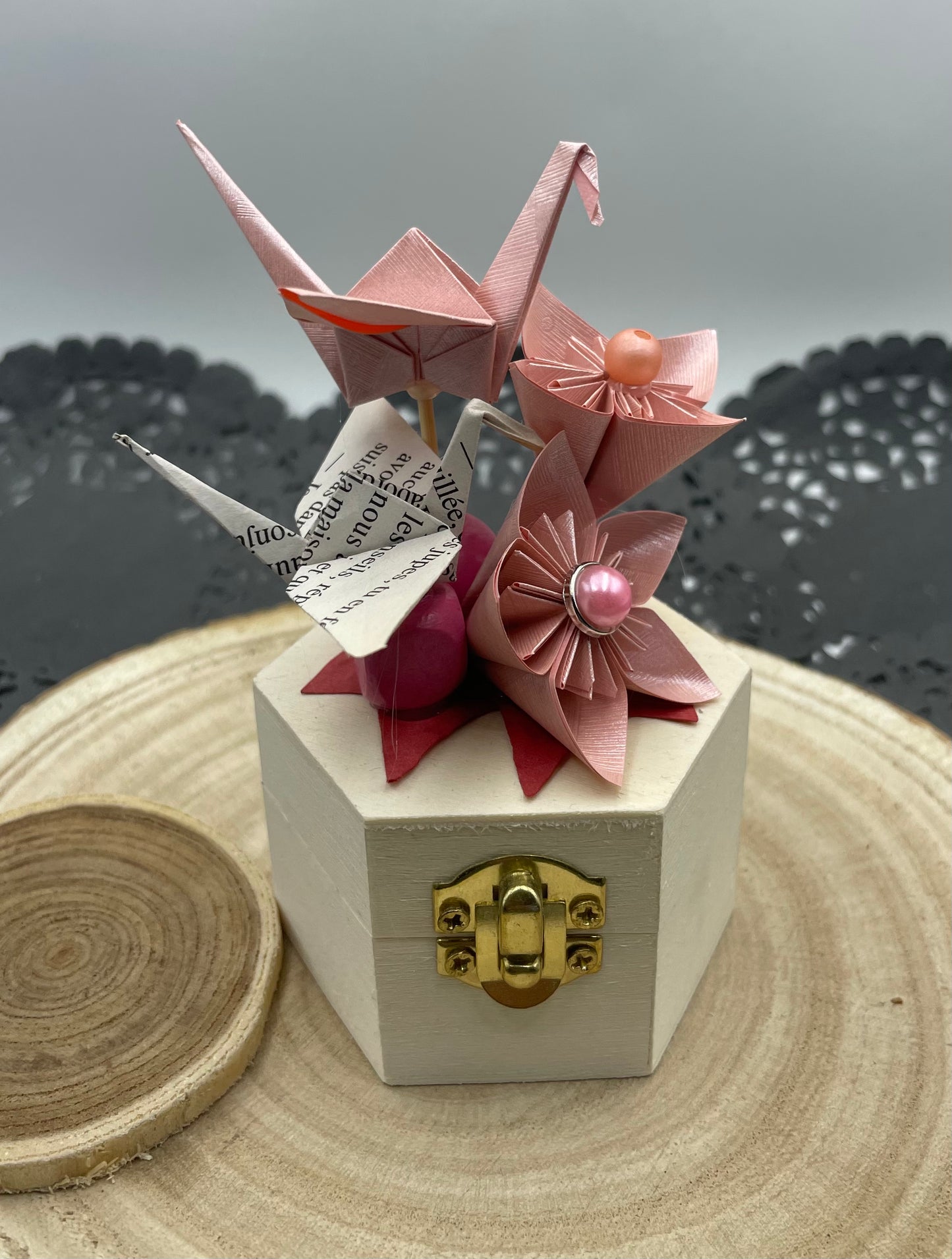 Petite boîte à bijoux rose