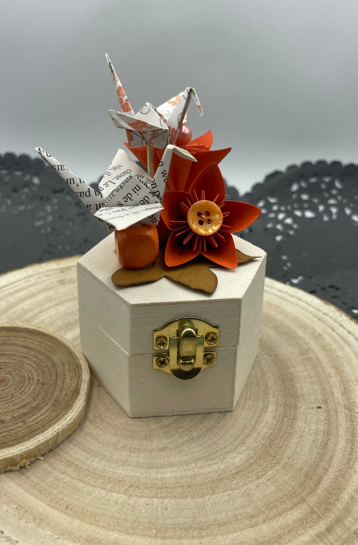 Petite boîte à bijoux orange