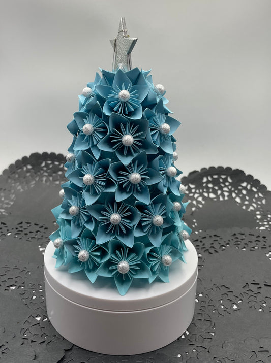 Petit arbre de Noël lumineux bleu