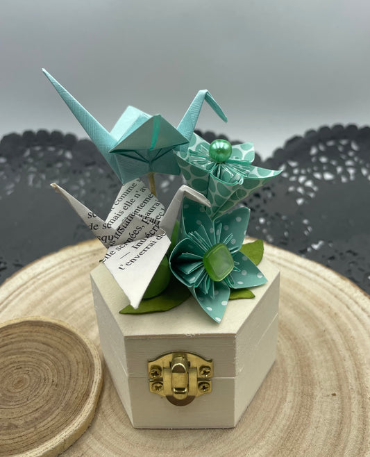 Petite boîte à bijoux verte