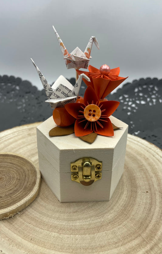 Petite boîte à bijoux orange