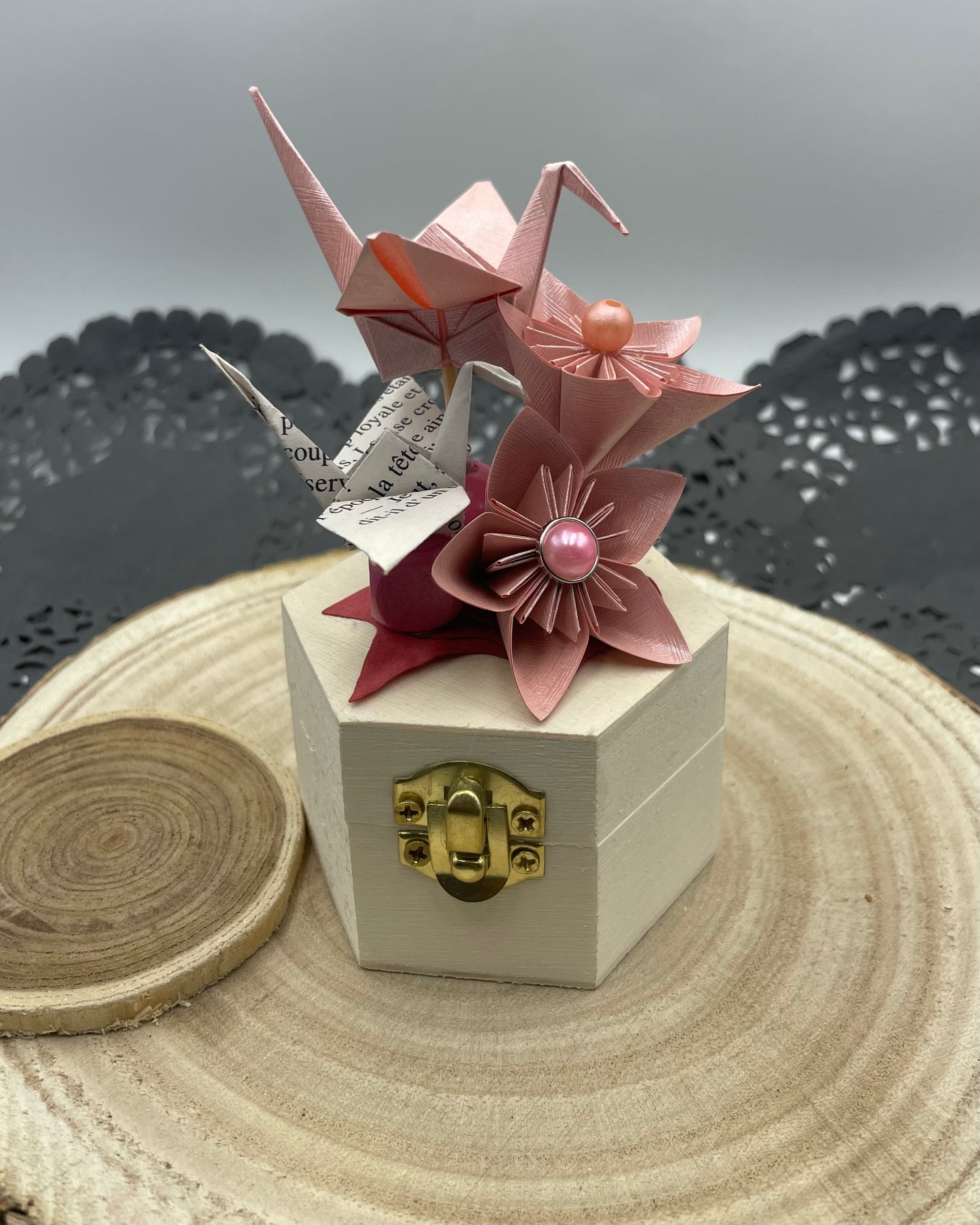 Petite boîte à bijoux rose