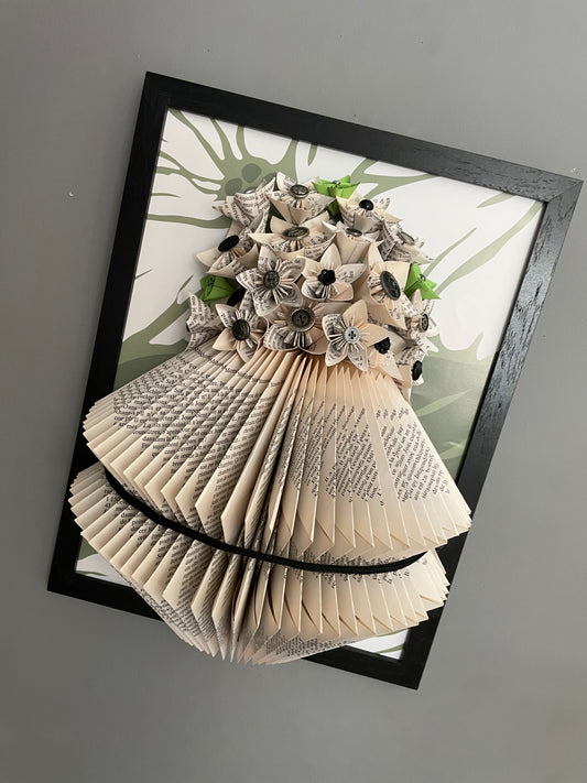 Cadre relief pliage et fleur