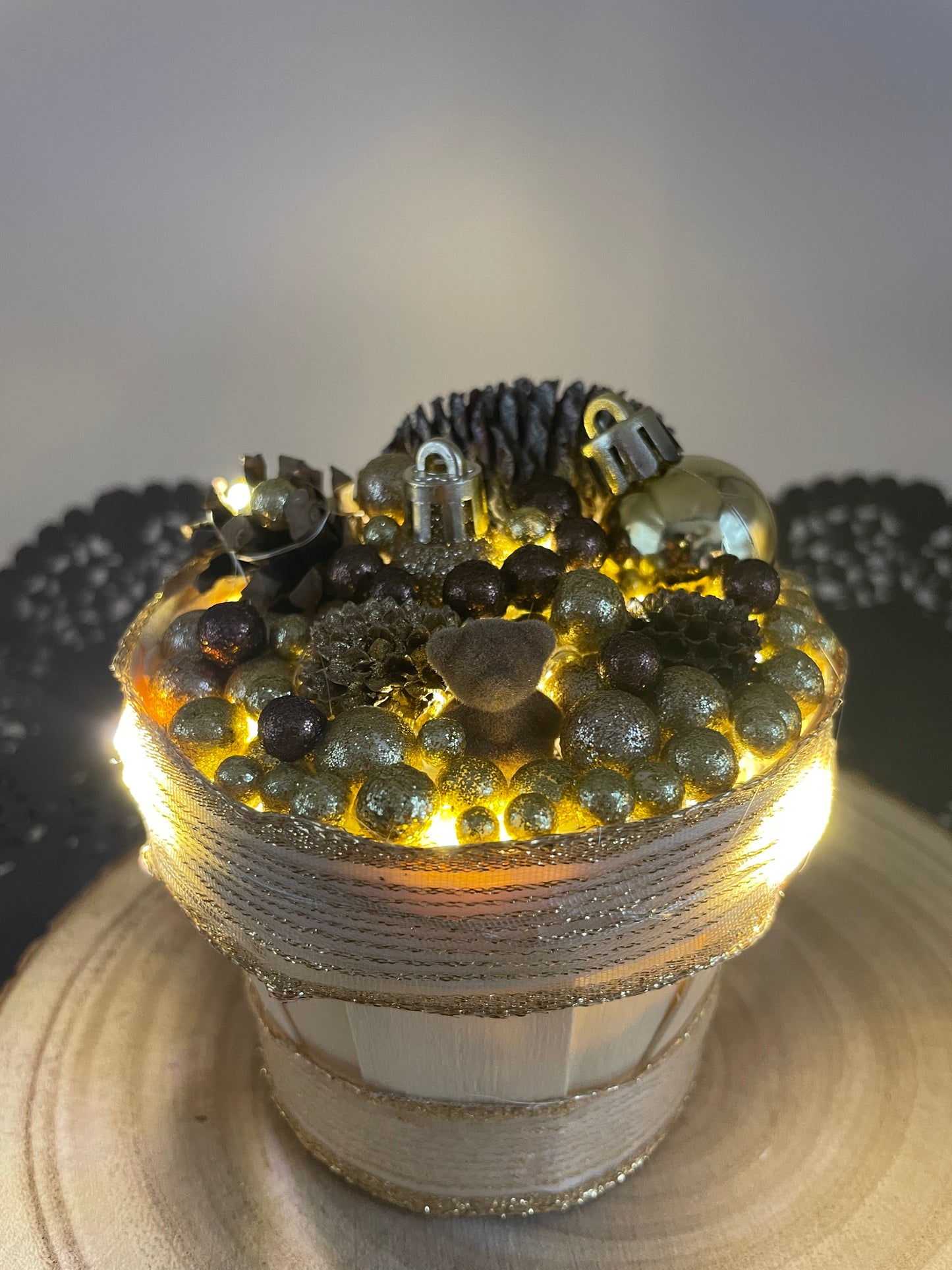 Petit pot lumineux centre de table